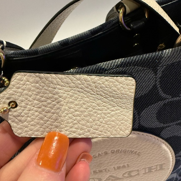 Coach Denim Small Dempsey Tote Bag - Picture 11 of 12